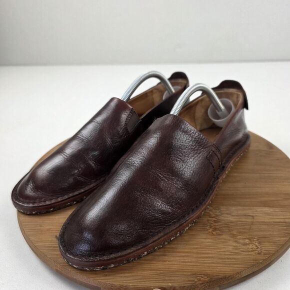 Frye Shoes Mens Size 10 Brown Leather Slip On Loafers Comfort Casual Moc Toe - Picture 3 of 14